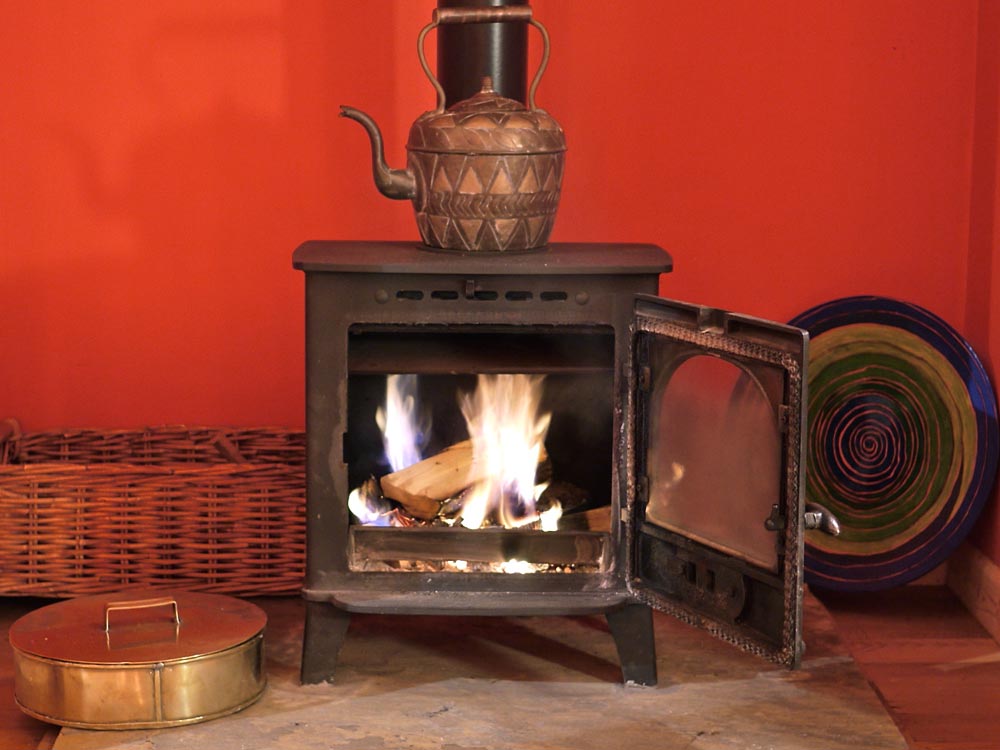 Cabin woodburner fire